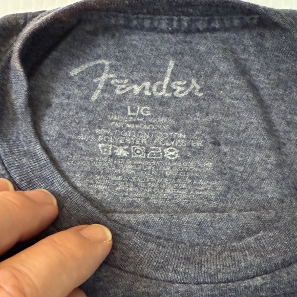 Fender Blue-Charcoal Eagle Graphic Tee, large - Picture 3 of 4
